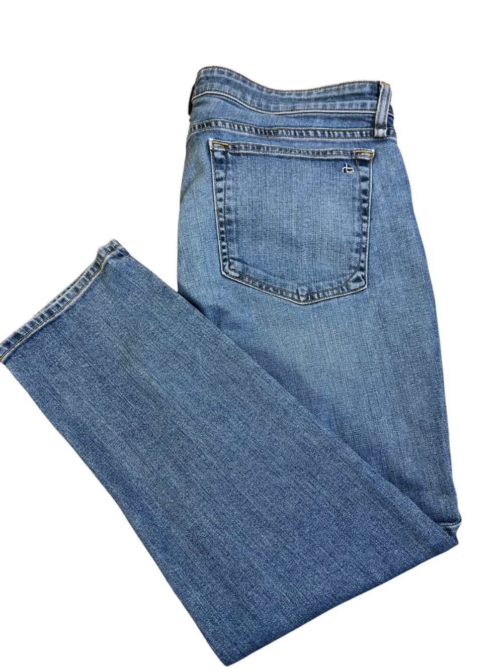RAG & BONE Dre Low Rise Ankle Slim Boyfriend Jeans Women's 31 in Clean Marie